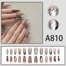 12 boxes / 288 pieces, white light luxury fashion French ins style flash sweet cool simple empress spicy girl new spring wear nail set