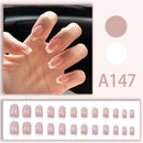 12 boxes / 288 pieces, white light luxury fashion French ins style flash sweet cool simple empress spicy girl new spring wear nail set