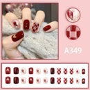 12 boxes / 288 pieces, white light luxury fashion French ins style flash sweet cool simple empress spicy girl new spring wear nail set