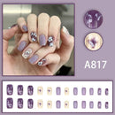 12 boxes / 288 pieces, white light luxury fashion French ins style flash sweet cool simple empress spicy girl new spring wear nail set