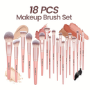 MAANGE 18-piece professional makeup brush set, including 18 makeup brushes + velvet cloth bag, soft brush hair makeup brushes, foundation brush, eye shadow brush, blending brush, concealer brush, eyeliner brush, skin-friendly powder puff set, travel porta