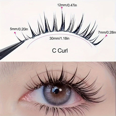 One-piece soft and comfortable false eyelashes natural simulation glue eyelashes reusable whole little devil