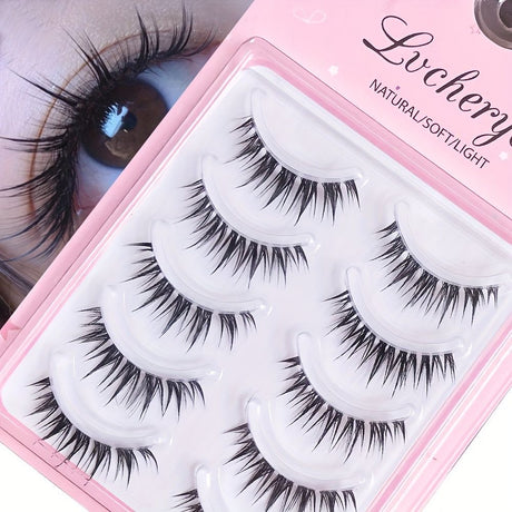 One-piece soft and comfortable false eyelashes natural simulation glue eyelashes reusable whole little devil