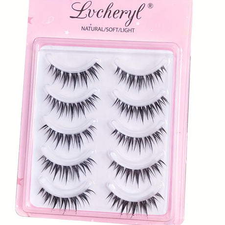One-piece soft and comfortable false eyelashes natural simulation glue eyelashes reusable whole little devil