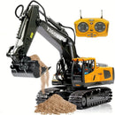 2.4G Remote Control Excavator Alloy Excavator Model Engineering Car Remote Control Car Boy Girl Unlimited Rotation - Larger 1/18 Scale Remote Control Excavator