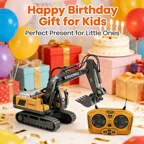 2.4G Remote Control Excavator Alloy Excavator Model Engineering Car Remote Control Car Boy Girl Unlimited Rotation - Larger 1/18 Scale Remote Control Excavator