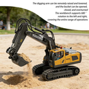 2.4G Remote Control Excavator Alloy Excavator Model Engineering Car Remote Control Car Boy Girl Unlimited Rotation - Larger 1/18 Scale Remote Control Excavator
