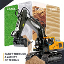 2.4G Remote Control Excavator Alloy Excavator Model Engineering Car Remote Control Car Boy Girl Unlimited Rotation - Larger 1/18 Scale Remote Control Excavator