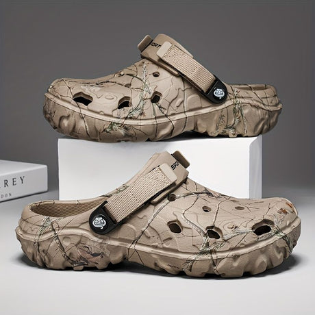 Croc-Style Clogs Anti-Slip Shoes Breathable Clogs Lightweight Footwear Fashion - Black - Size 7(AU7/EU40)