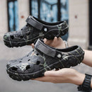 Croc-Style Clogs Anti-Slip Shoes Breathable Clogs Lightweight Footwear Fashion - Khaki - Size 11(AU11/EU44)