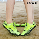 Men'S Aqua Shoes Non-Slip Water Shoes Breathable Fly Knit Wide Toe Box Shoes - Yellow - Size 11(AU11/EU44)