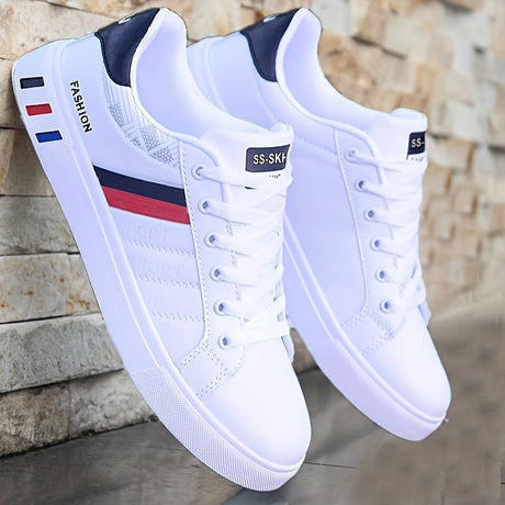Koonexy Men'S Skate Shoes Low-Top Sneakers Pvc Sole Casual Sneakers Formal - Black - Size 8(AU8/EU41)