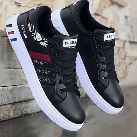 Koonexy Men'S Skate Shoes Low-Top Sneakers Pvc Sole Casual Sneakers Formal - Gray - Size 7(AU7/EU40)