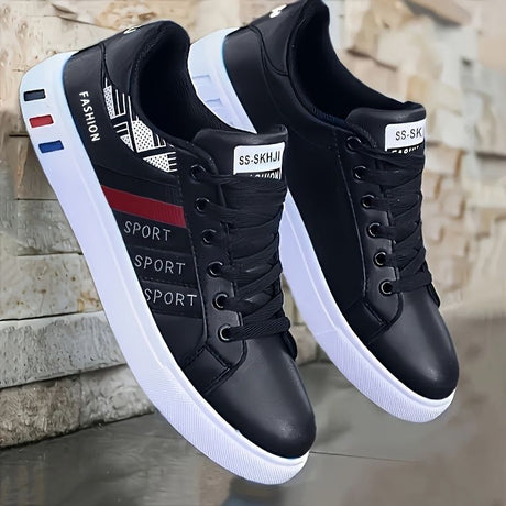 Koonexy Men'S Skate Shoes Low-Top Sneakers Pvc Sole Casual Sneakers Formal - Gray - Size 7(AU7/EU40)