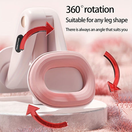 Adjustable Resistance Leg Trainer｜Home 360-Degree Rotatable Shaping, Anti-Slip Spring Strength Workout for Thighs and Arms（pink）