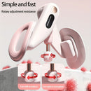 Adjustable Resistance Leg Trainer｜Home 360-Degree Rotatable Shaping, Anti-Slip Spring Strength Workout for Thighs and Arms（pink）