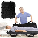 Positioning Bed Pad with Handles,48" × 40" Transfer Sheet for Repositioning,Turning and Lifting,Washable Positioning Bed Pads for Elderly,Patient,Handicap,Caregiver - Black - Size 1 pack