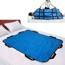 Positioning Bed Pad with Handles,48" × 40" Transfer Sheet for Repositioning,Turning and Lifting,Washable Positioning Bed Pads for Elderly,Patient,Handicap,Caregiver - Blue - Size 1 pack
