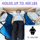 Positioning Bed Pad with Handles,48" × 40" Transfer Sheet for Repositioning,Turning and Lifting,Washable Positioning Bed Pads for Elderly,Patient,Handicap,Caregiver - Blue - Size 2 pack