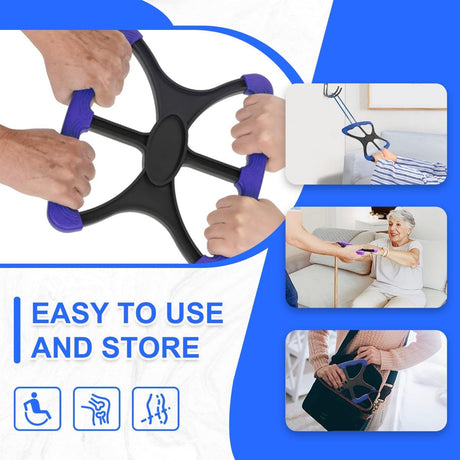 Lift Assist for Elderly,Aids for Disabled and Elderly with No-Slip Grip Handles,Standing Aids & Supports to Transfer Elderly, Senior, Bariatric, Patient Or Disabled,As Seen On Tv - Blue - Size 9.6in