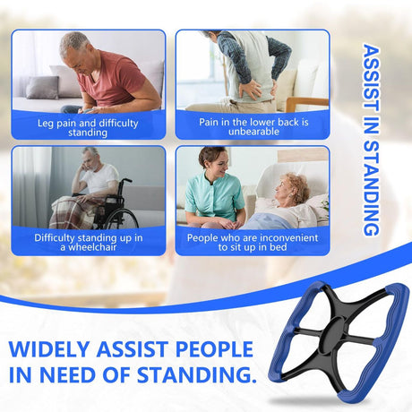 Lift Assist for Elderly,Aids for Disabled and Elderly with No-Slip Grip Handles,Standing Aids & Supports to Transfer Elderly, Senior, Bariatric, Patient Or Disabled,As Seen On Tv - Purple - Size 9.6in