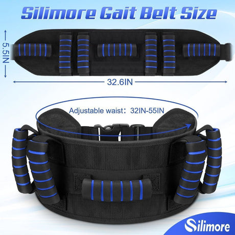 Gait Belt for Seniors with 7 Handles & Quick-Release Buckle | Gate belts medical for elderly, Gait Belt for Physical Therapy, Caregiver Assistance, Standing Support, Patient Transfer Belt