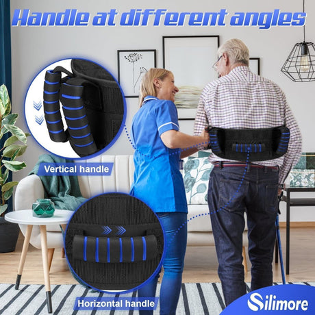 Gait Belt for Seniors with 7 Handles & Quick-Release Buckle | Gate belts medical for elderly, Gait Belt for Physical Therapy, Caregiver Assistance, Standing Support, Patient Transfer Belt