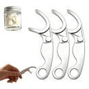5Pcs Reusable Stainless Steel Floss Pick Set, Metal Dental Flosser & Refillable Floss Holder, Minimalist Portable Permanent Teeth Cleaner with Travel Case, Oral Care Gift for Men, Women - Silver - Size 5Pcs