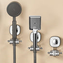 1Pack Suction Cup Shower Bracket Seat no Drilling Wall mounted Showerhead Holder Adjustable Bathing Tool - Silver - Size 1Pack