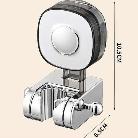 2Pack Suction Cup Shower Bracket Seat no Drilling Wall mounted Showerhead Holder Adjustable Bathing Tool - Silver - Size 2Pack