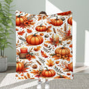 Halloween Throw Blanket Cozy Microfiber Blanket Soft Flannel Throw Festive Home Pumpkin - White-Yellow - Size 130cm*150cm