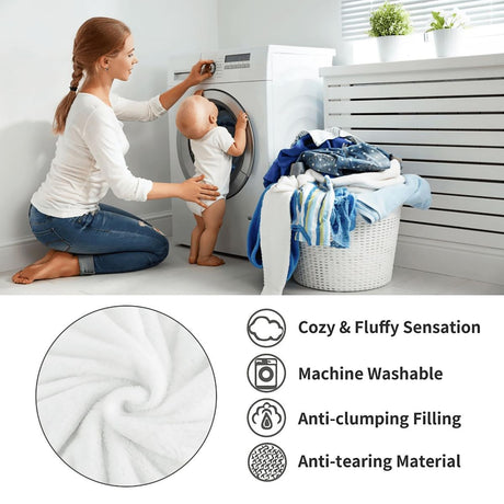 Halloween Throw Blanket Cozy Microfiber Blanket Soft Flannel Throw Festive Home Pumpkin Leaves - White - Size 180cm*200cm