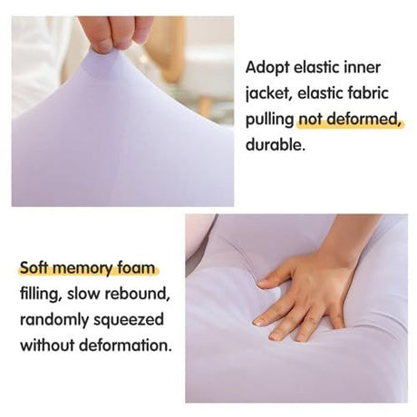 21.6*13.7*3.5inch Ice Silk Neck Support Pillow,Soft Ergonomic Memory Foam Pillow for Side Sleeper,Slow Rebound Head Neck Pillow with Washable Cover - Green - Size 21.6*13.7*3.5inch