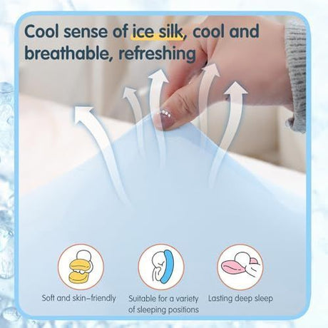 12.5*7.8*3.5inch Ice Silk Neck Support Pillow,Soft Ergonomic Memory Foam Pillow for Side Sleeper,Slow Rebound Head Neck Pillow with Washable Cover - Gray - Size 12.5*7.8*3.5inch