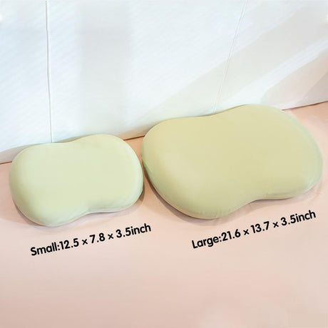 12.5*7.8*3.5inch Ice Silk Neck Support Pillow,Soft Ergonomic Memory Foam Pillow for Side Sleeper,Slow Rebound Head Neck Pillow with Washable Cover - Pink - Size 12.5*7.8*3.5inch
