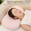 21.6*13.7*3.5inch Ice Silk Neck Support Pillow,Soft Ergonomic Memory Foam Pillow for Side Sleeper,Slow Rebound Head Neck Pillow with Washable Cover - Pink - Size 21.6*13.7*3.5inch