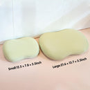 21.6*13.7*3.5inch Ice Silk Neck Support Pillow,Soft Ergonomic Memory Foam Pillow for Side Sleeper,Slow Rebound Head Neck Pillow with Washable Cover - Pink - Size 21.6*13.7*3.5inch