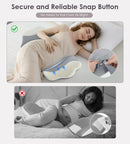 Pregnancy Pillows for Sleeping, Memory Foam Maternity Pillow Support for Back Belly HIPS, Adjustable Travel Wedge Pillow for Pregnant Women, Side Sleeping Pregnant Pillows with Cooling Pillowcase - Pink - Size 27.5in