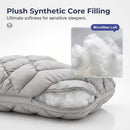 Mellow Sleep Pillow Puff, Pineapple Bun Fluffy Quilted Bed Pillow for Hot Sleepers, Cooling Marshmallow-Soft Sleeping Cushion, Comfy College Dorm Essentials and Cute Room Decor - Yellow - Size 74cm*48cm