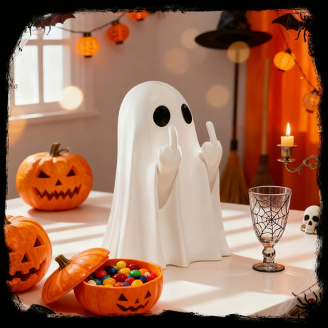 Halloween Ghost Figurine-Spooky & Cute Ghost Statue for Home, Desk, Party Decor | FunnyGhost Halloween Decor Indoor White Chgfs Ghost