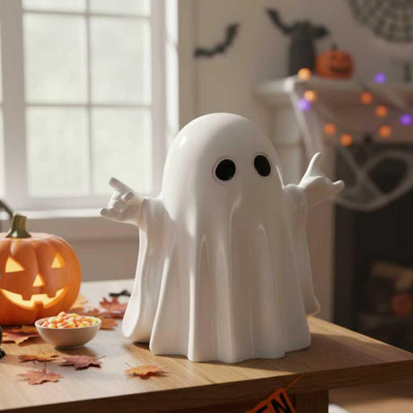 Halloween Ghost Figurine - Funny Ghost Statue, Cute Rock Ghost for Gift Props Tabletop Home Decor Ghosts Halloween Decorations Indoor