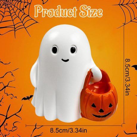 Halloween Ghost Figurine - Pumpkin Ghost, Spooky & Cute Ghost Statue for Home for Gift Party Decor Ghosts Halloween Decorations