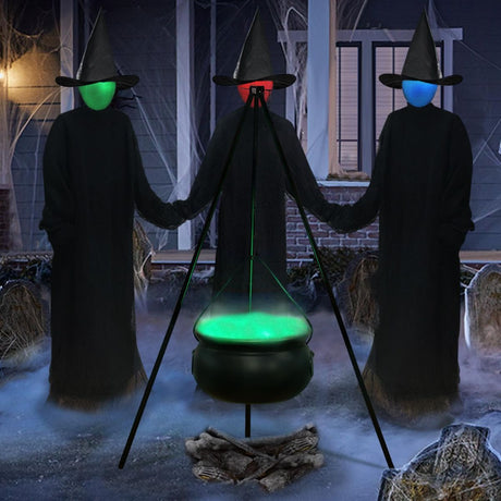 Halloween Decorations Outdoor - Large Witches Cauldron on 54