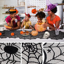 Halloween Table Runner, Black Lace Spider Web Table Runners for Halloween Decor/Party Dinner Table Decoration 18 x 72Inch