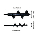 High-Strength Steel Garden Auger Drill Bit for Planting and Digging-Black