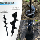 High-Strength Steel Garden Auger Drill Bit for Planting and Digging-Black