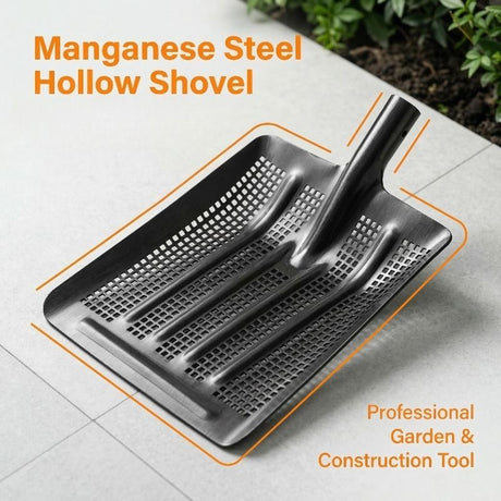 Stainless Steel Garden Sieve Shovel for Soil and Compost Screening-Grey
