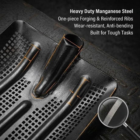 Stainless Steel Garden Sieve Shovel for Soil and Compost Screening-Grey