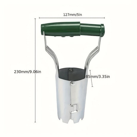 2-Piece Garden Plant Transplanter and Dibber Set for Australian Gardens-Green