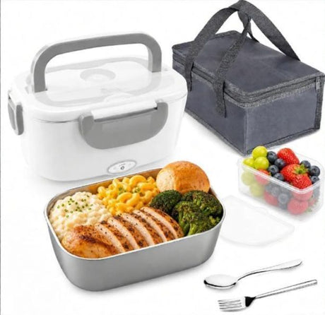 Cordless Heated Lunch Box with Automatic Heating, Electric Lunchbox for Adults, Portable Food Warmer with Insulated Carry Bag - Yellow - Size 8.5*5.94*2.52in